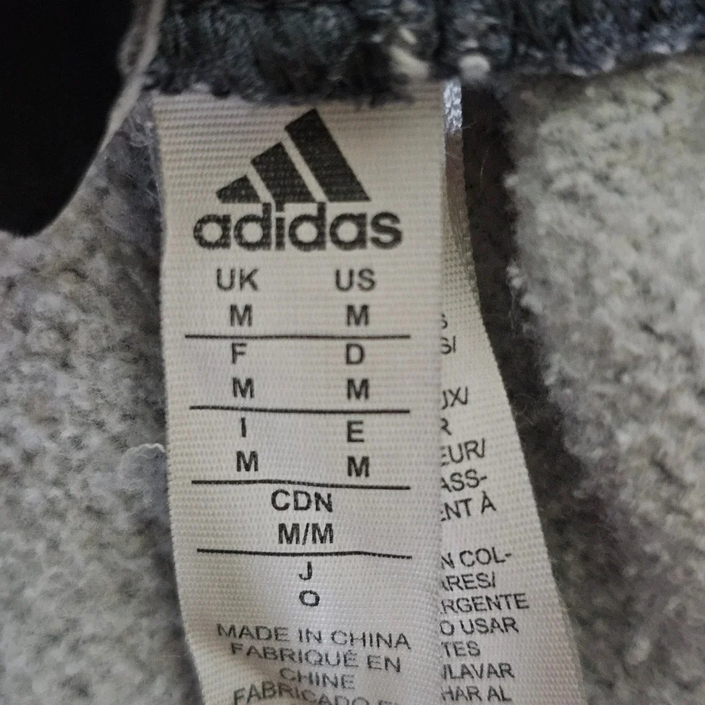 Adidas Mens Essentials 3-Stripes Fleece Joggers Grey‎ Black Sweatpants Medium